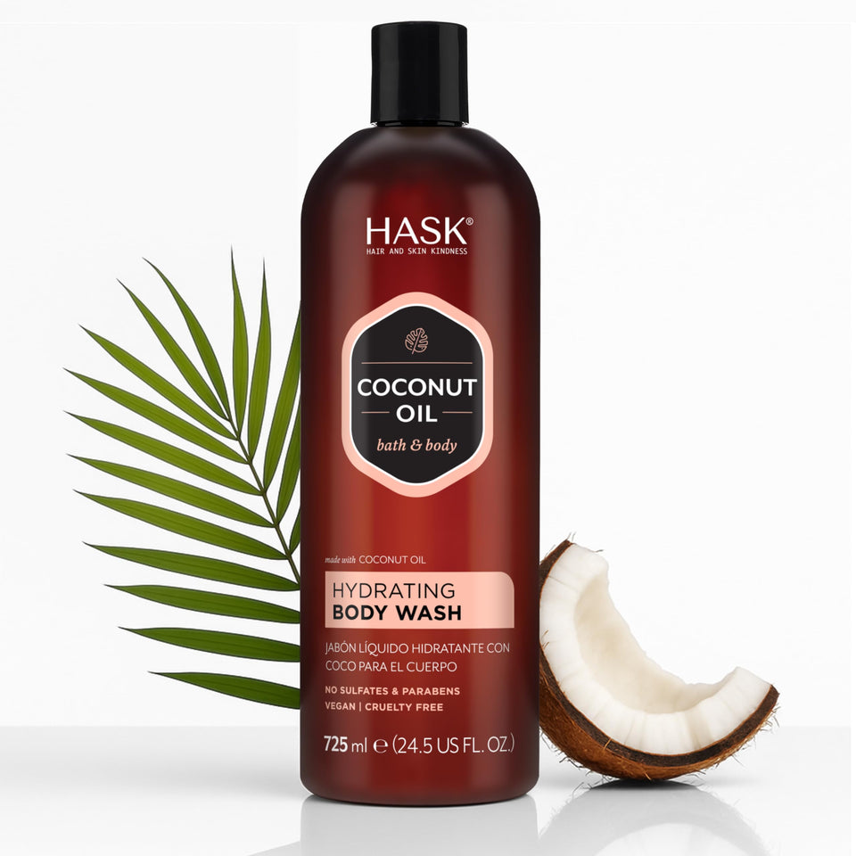 HASK front bottle showing product and hydrating benefit