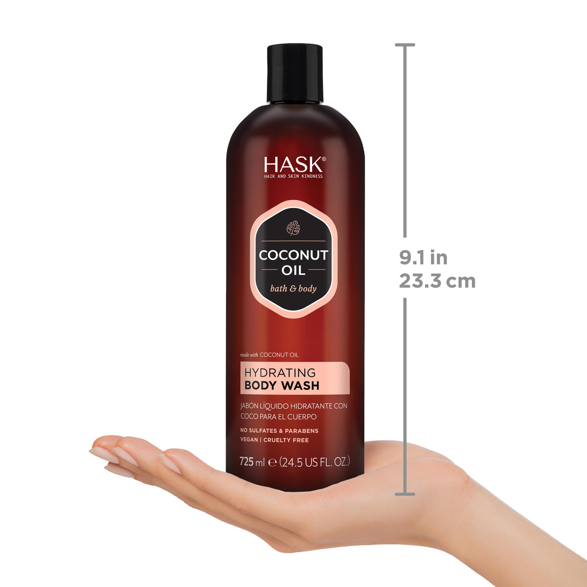 HASK label showing ingredients and free-from benefits