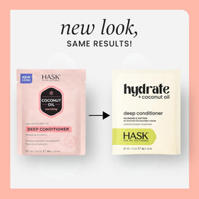 HASK open packet revealing creamy coconut texture for deep nourishment