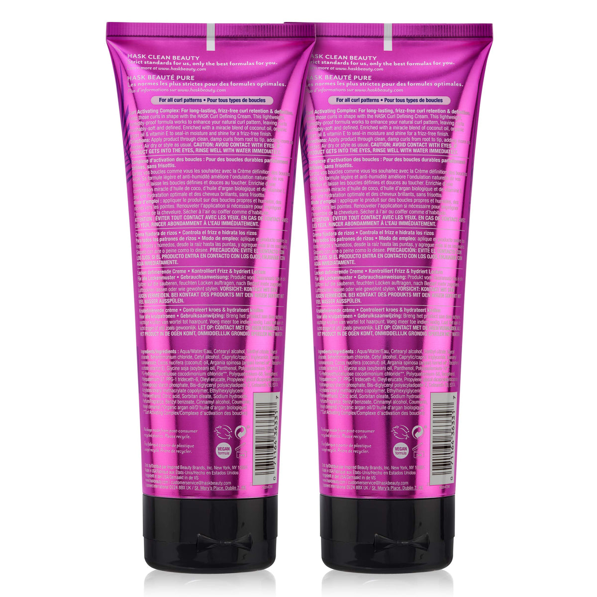 HASK product in hand demonstrating amount to apply for defined curls