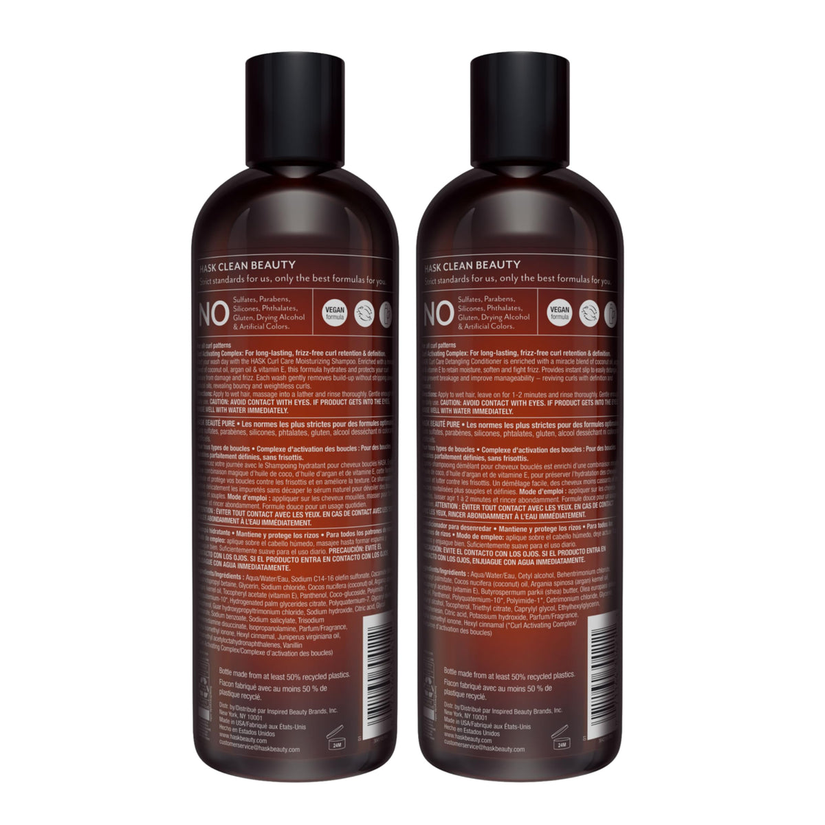 HASK coconut and argan oils visually highlighting nourishing actives