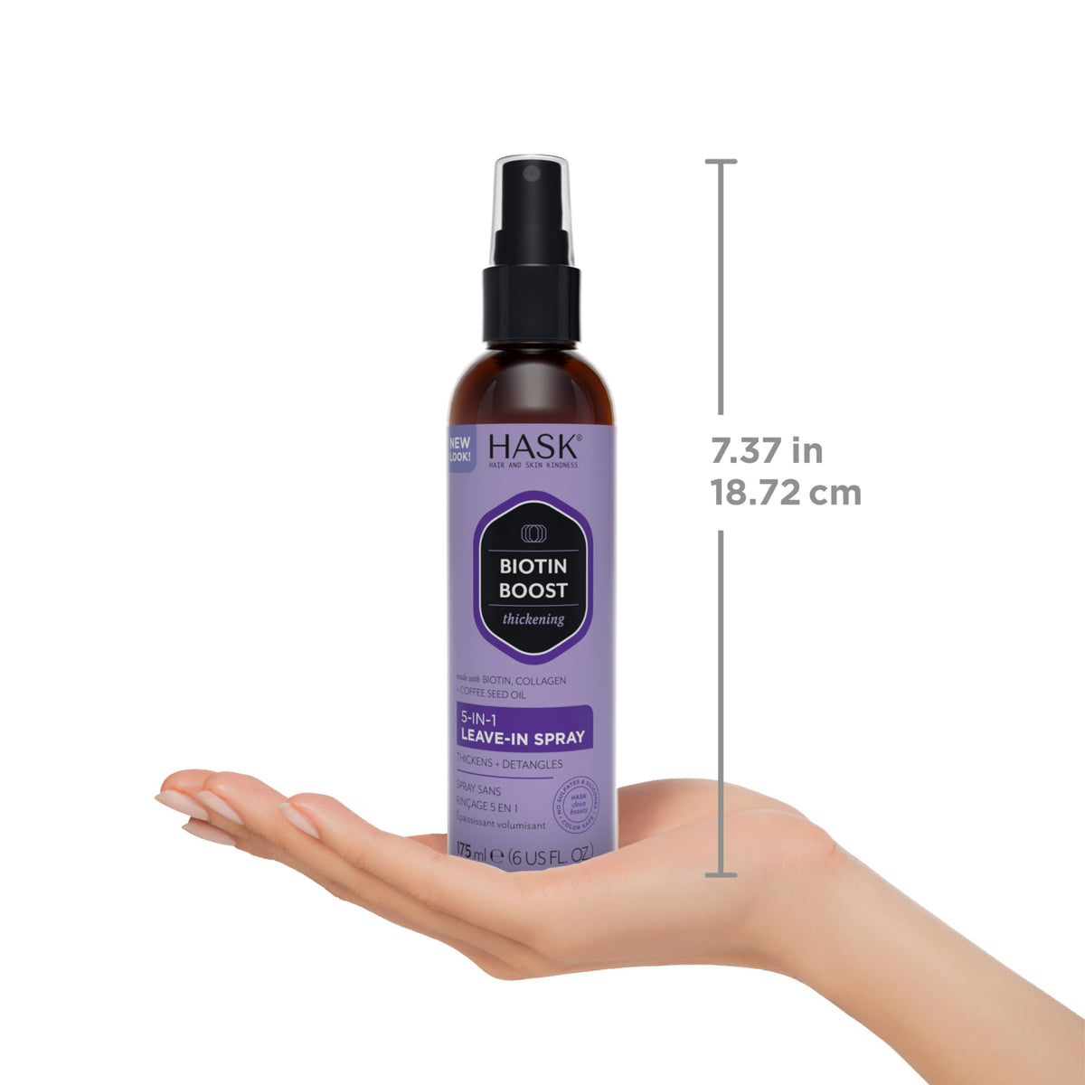 Styled dry hair after using HASK duo showing smoother, shinier, frizz-controlled results