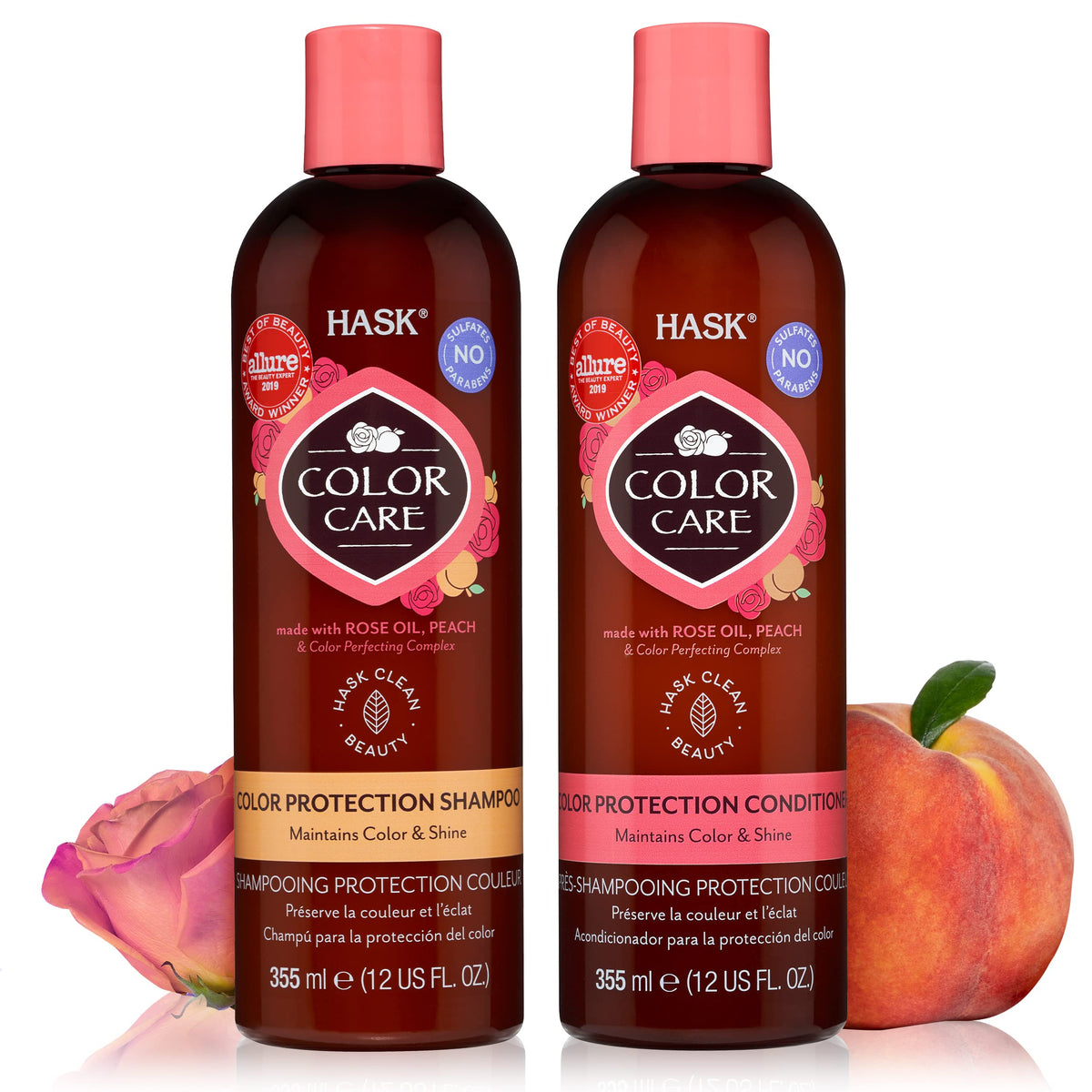 HASK front packaging showing shampoo and conditioner for color preservation