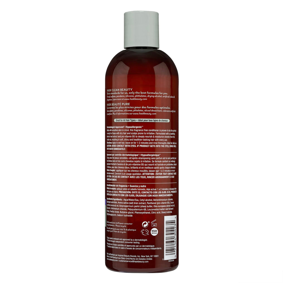 HASK shampoo lather on wet hair demonstrating gentle cleanse benefit