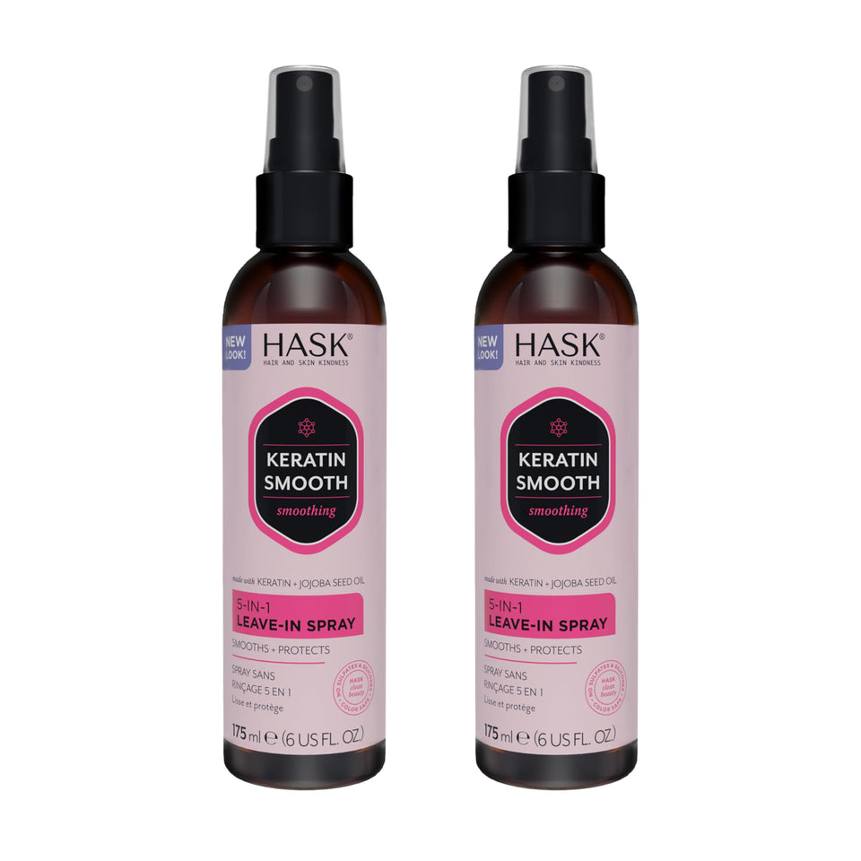 HASK front packaging showing bottle and label, highlights product benefits