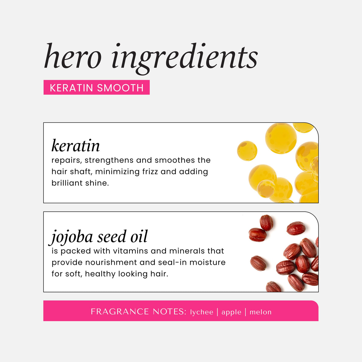 HASK keratin six-pack arrangement illustrating value and consistent results