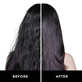 Close-up of HASK label highlighting keratin ingredients and sulfate-free benefit