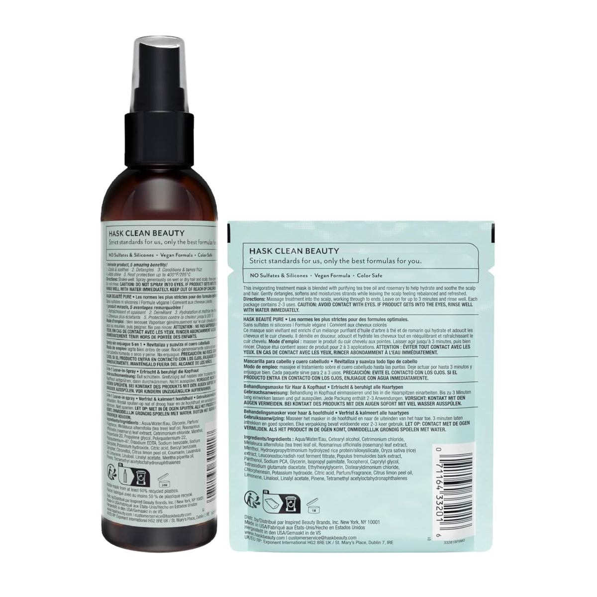 HASK label close-up highlighting key ingredients and color-safe benefit
