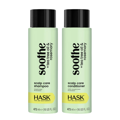 HASK shampoo and conditioner front packaging showing duo and brand clarity benefits