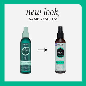 HASK fine mist spray dispensing from bottle demonstrating even, lightweight application
