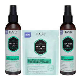 HASK front packaging showing duo bottles and packette for convenient travel