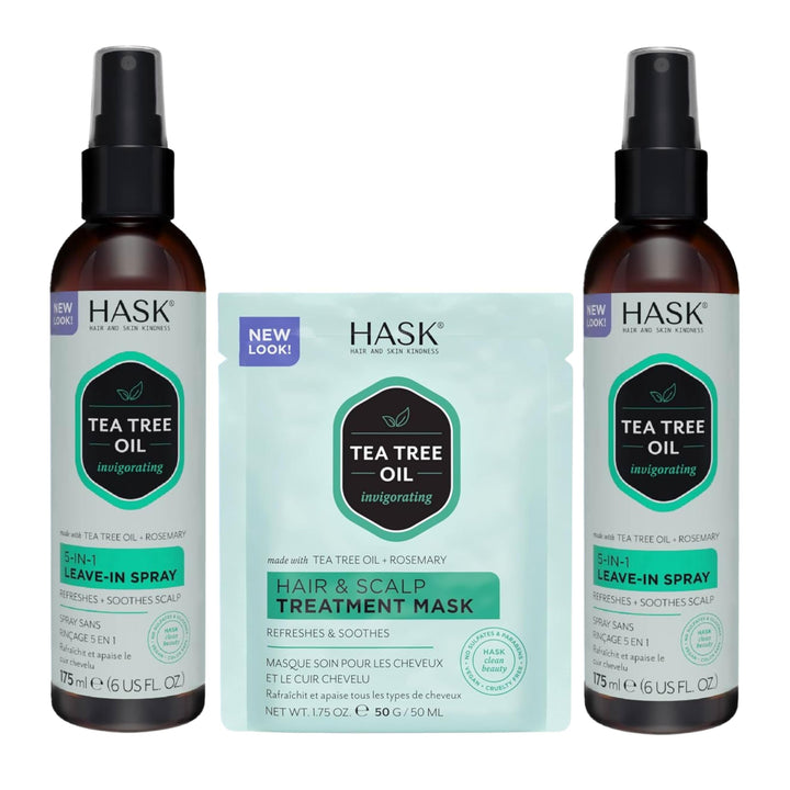 HASK front packaging showing duo bottles and packette for convenient travel