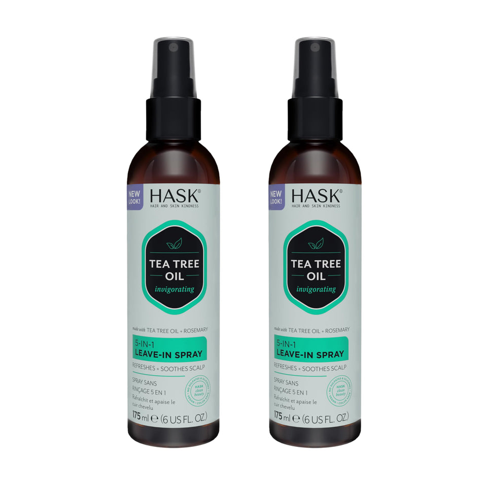 HASK front packaging showing two 6oz conditioning sprays and product benefits