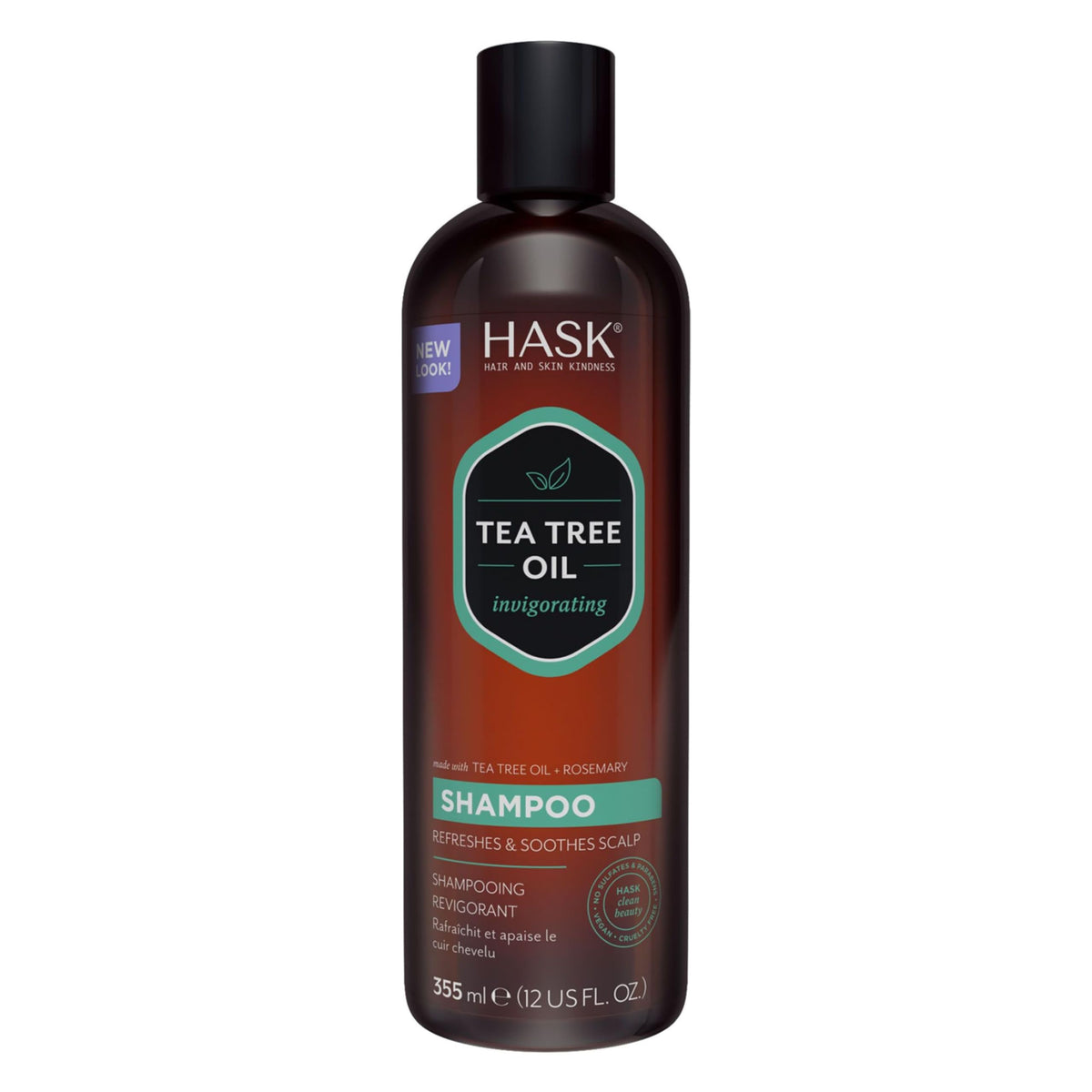 HASK front bottle view showing label and scent benefits