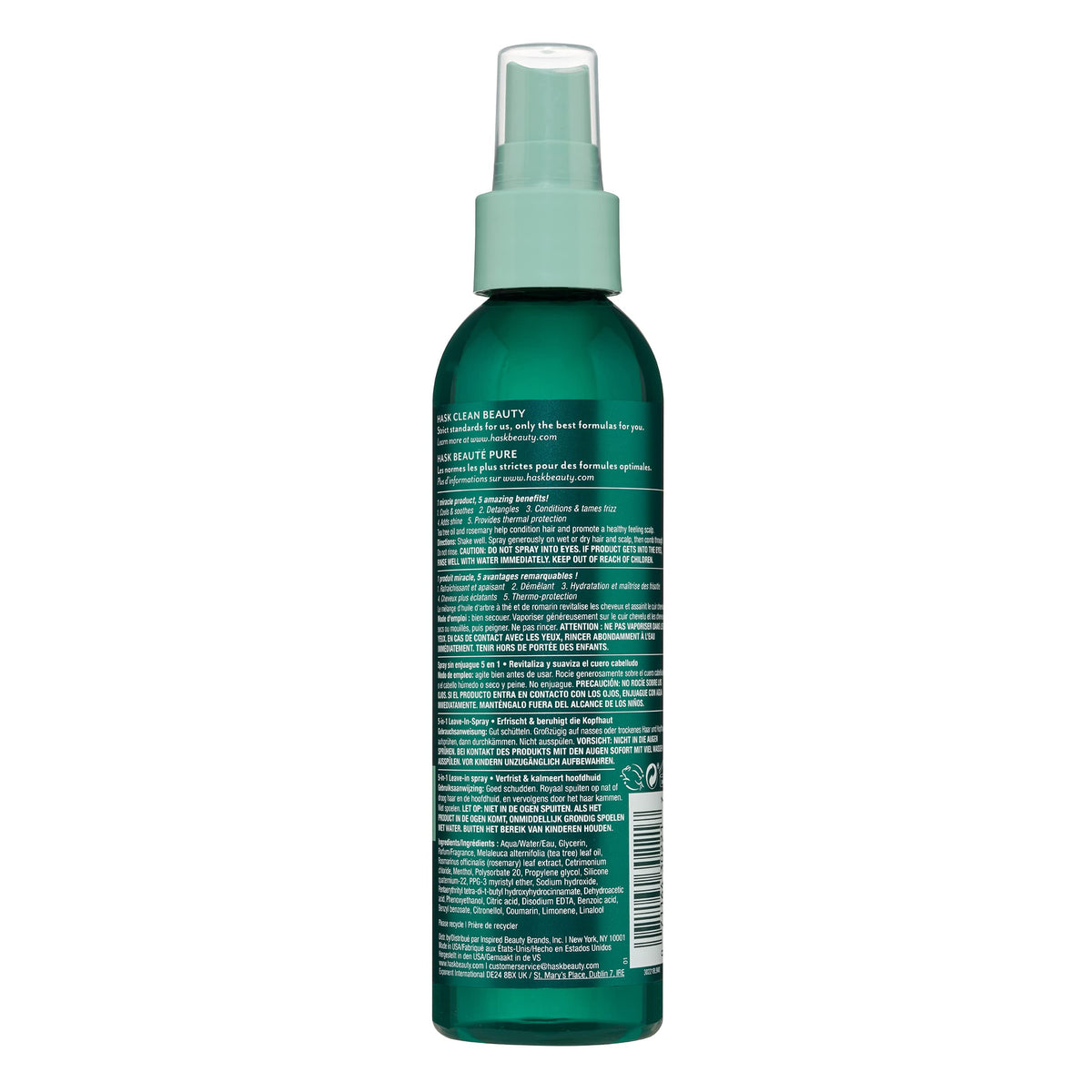 HASK scent notes with bergamot basil sandalwood visuals conveying refreshing aromatherapy