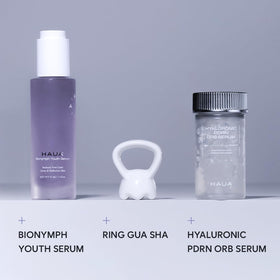 HAUA serum application on skin showing quick absorption and smooth finish
