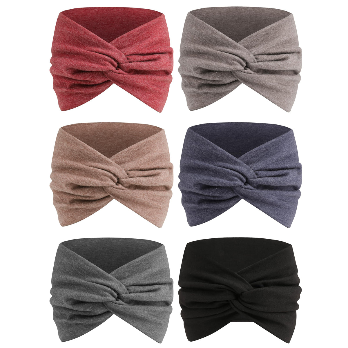 HAUHC front packaging showing six headbands and gift-ready box, convenient storage
