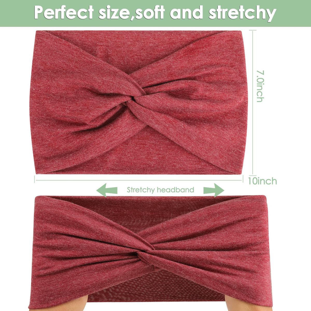 HAUHC size comparison demonstrating 7-inch width and stretchable fit