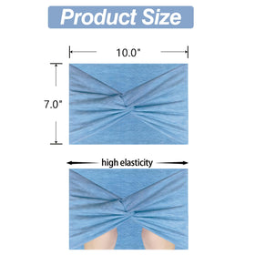 HAUHC headband held in hand to show extra 7-inch width and coverage