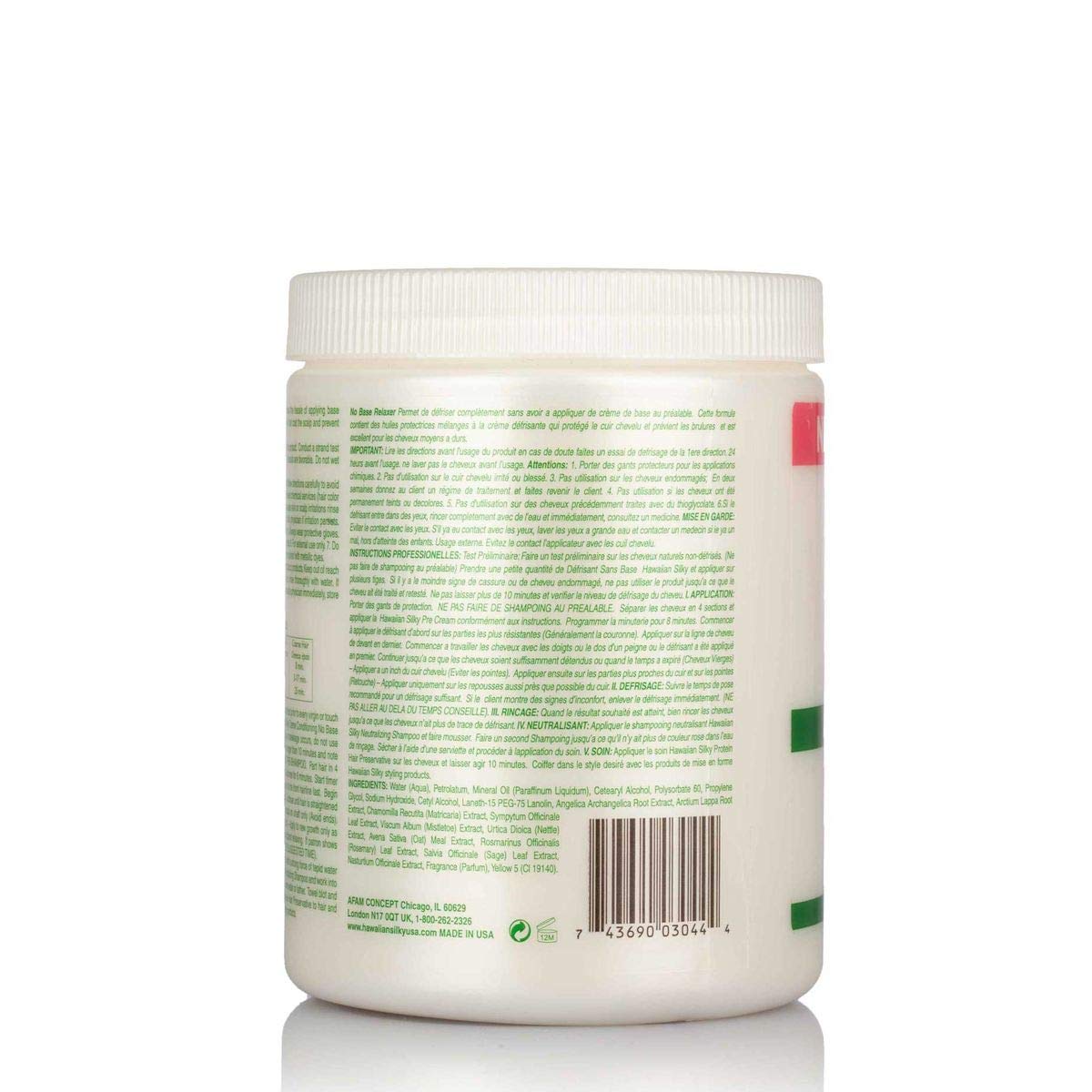 Hawaiian Silky being applied to medium-coarse hair for controlled straightening and shine
