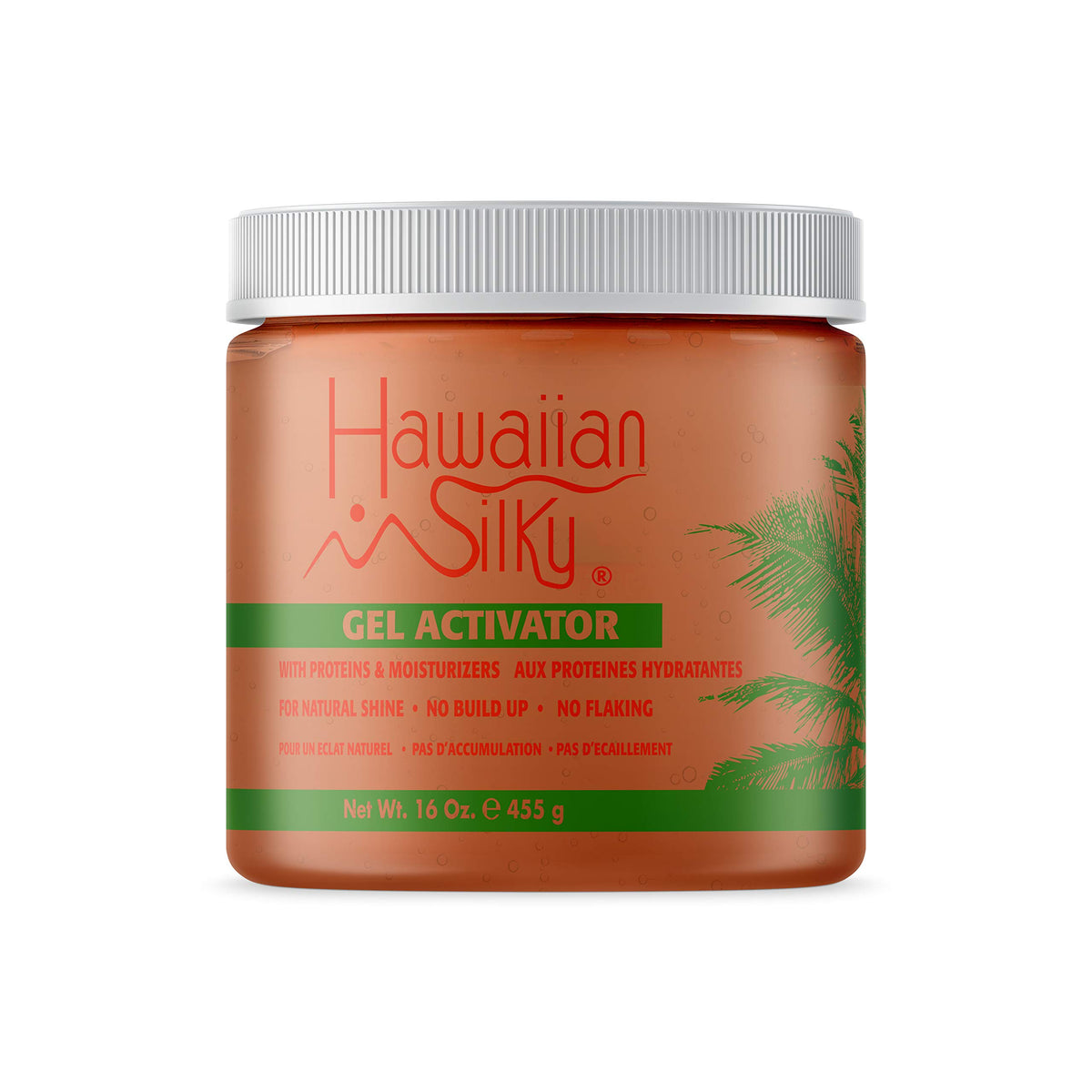 Hawaiian Silky front bottle 16oz showing product and benefits