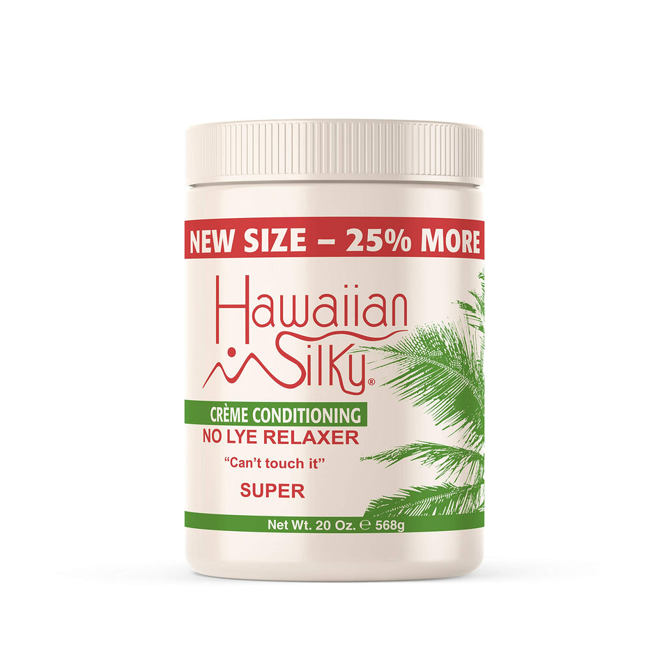 Hawaiian Silky front jar showing product and readable branding for easy identification