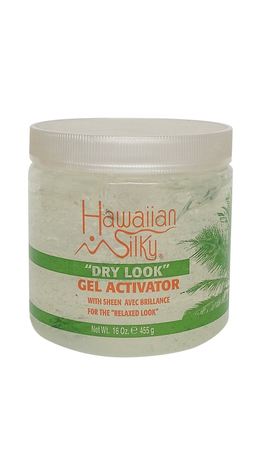 Hawaiian Silky front packaging gray 16oz showing size and styling benefits