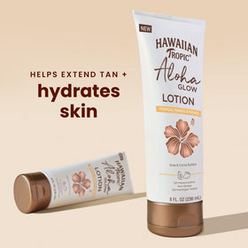 Hawaiian Tropic cap and pump detail highlighting easy dispensing and convenience