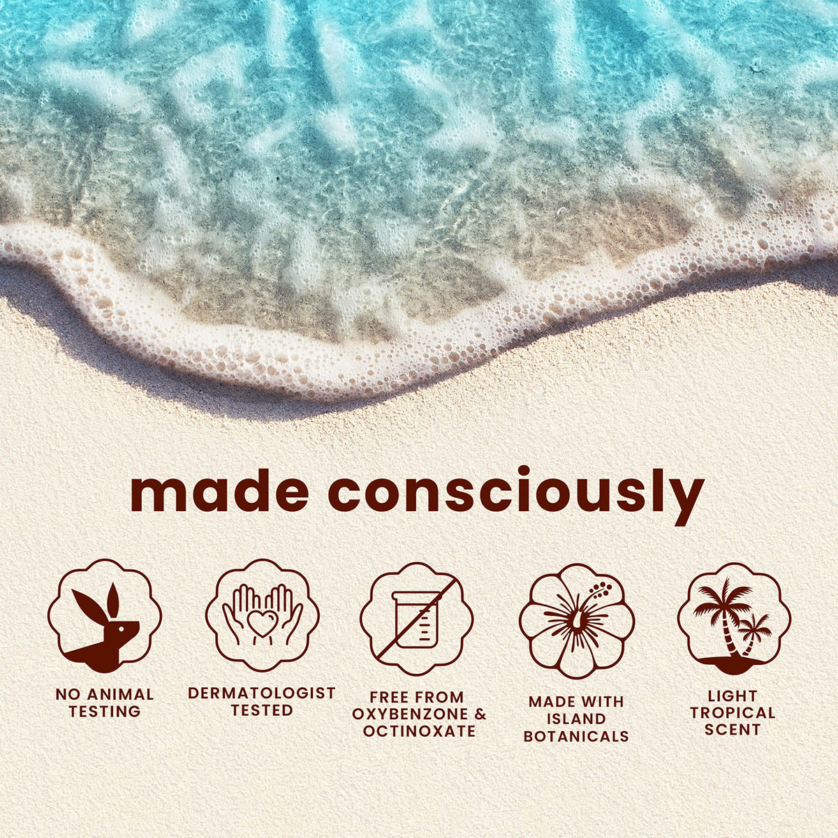 Hawaiian Tropic beach scene illustrating outdoor protection and lifestyle use