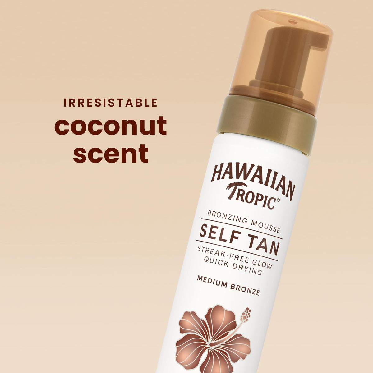 Hawaiian Tropic before and after arm comparison showing natural-looking sunless glow