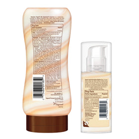 Hawaiian Tropic body lotion close-up displaying label and silky finish
