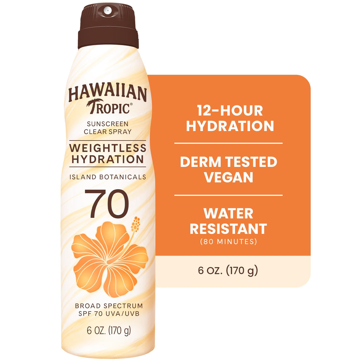 Hawaiian Tropic continuous nozzle close-up for fast, even sunscreen application