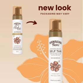 Hawaiian Tropic foam dispensing from pump demonstrating easy, controlled application