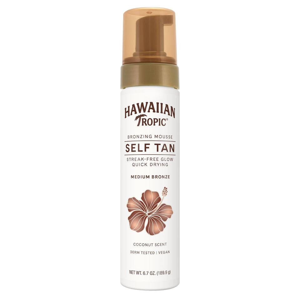 Hawaiian Tropic front packaging showing bottle and product name for quick identification