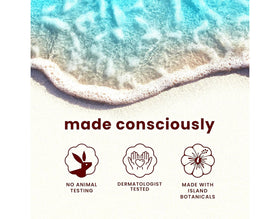 Hawaiian Tropic lifestyle at beach applying after-sun gel for fast relief