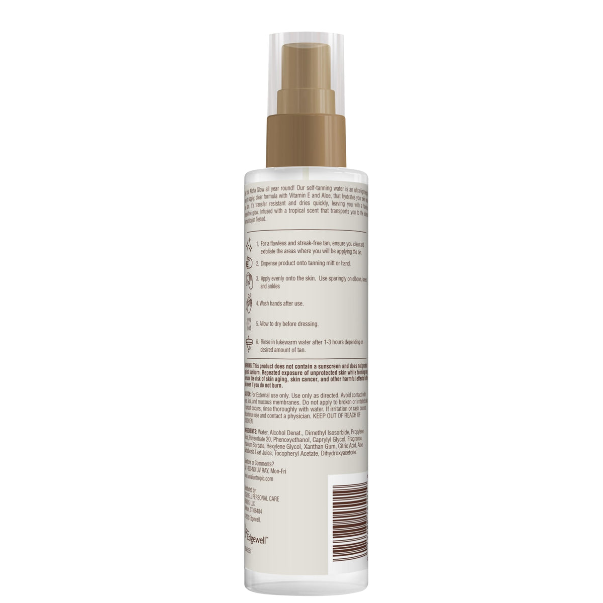Hawaiian Tropic in a beach bag lifestyle image suggesting on-the-go glow maintenance