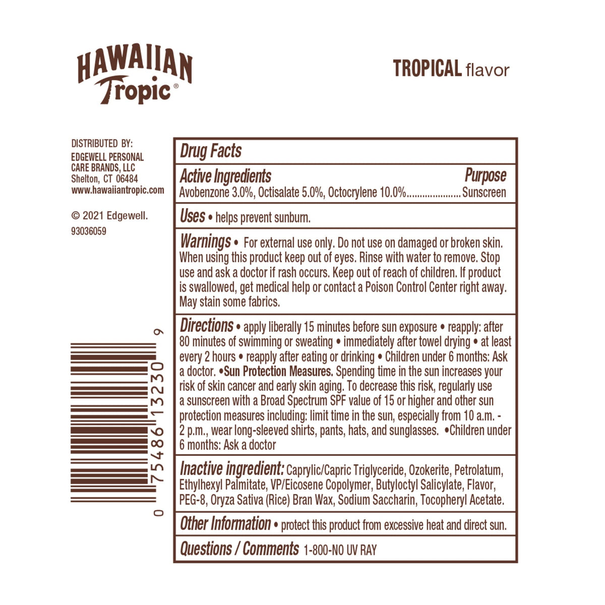 Hawaiian Tropic lip balm in beach bag highlighting on-the-go sun protection