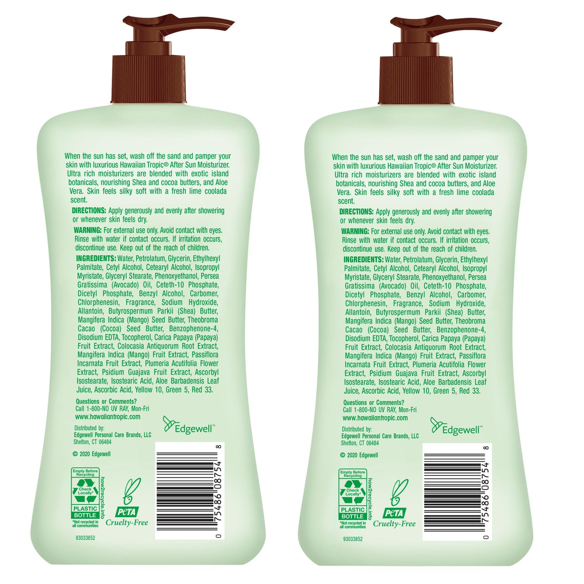 Hawaiian Tropic applying lotion on leg to soothe and moisturize skin