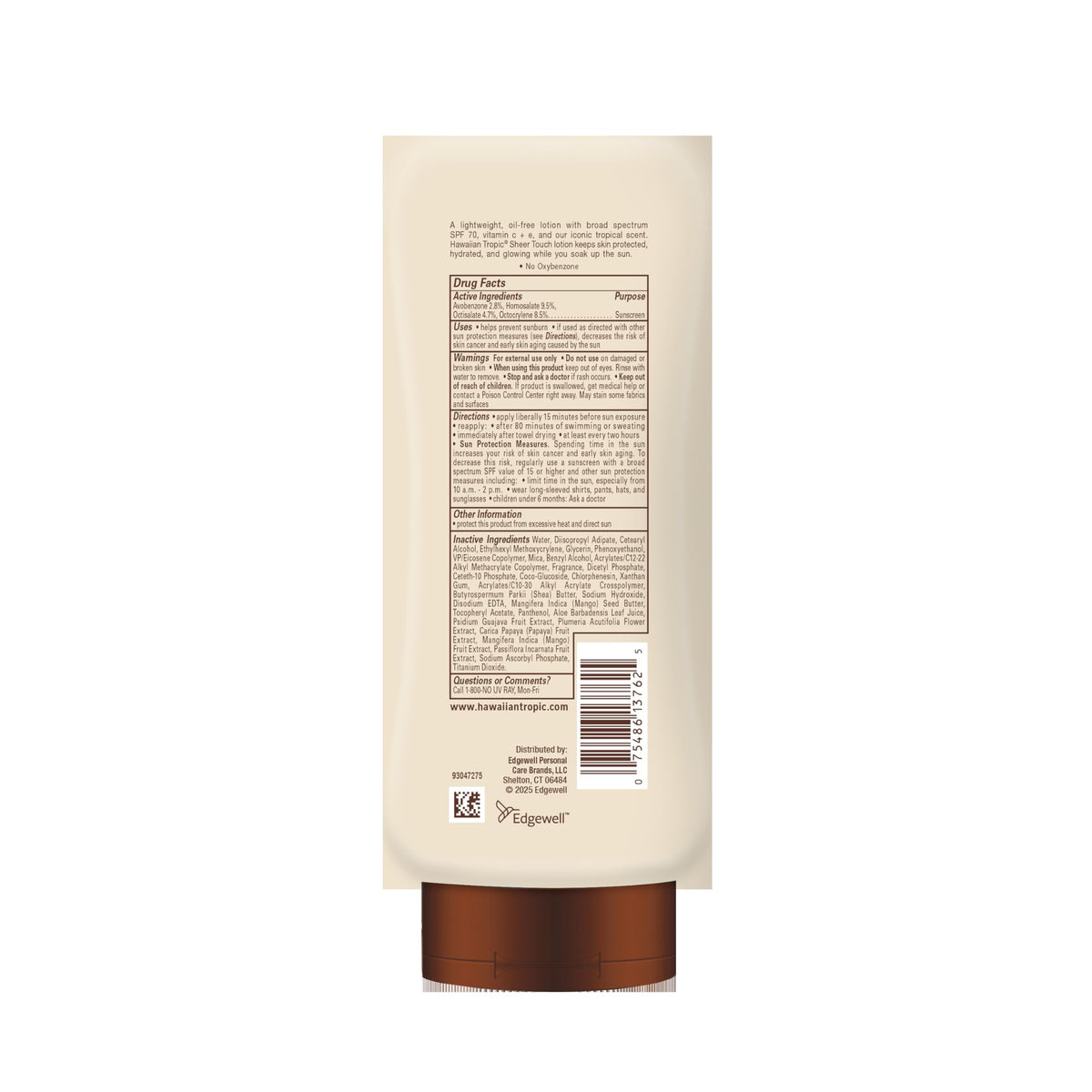 Hawaiian Tropic botanicals with mango and papaya showing nourishing fragrance benefit