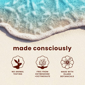 Hawaiian Tropic product in hand showing size for easy everyday use