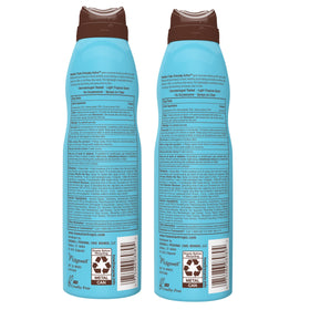 Hawaiian Tropic size comparison in hand showing 6oz travel friendly bottle