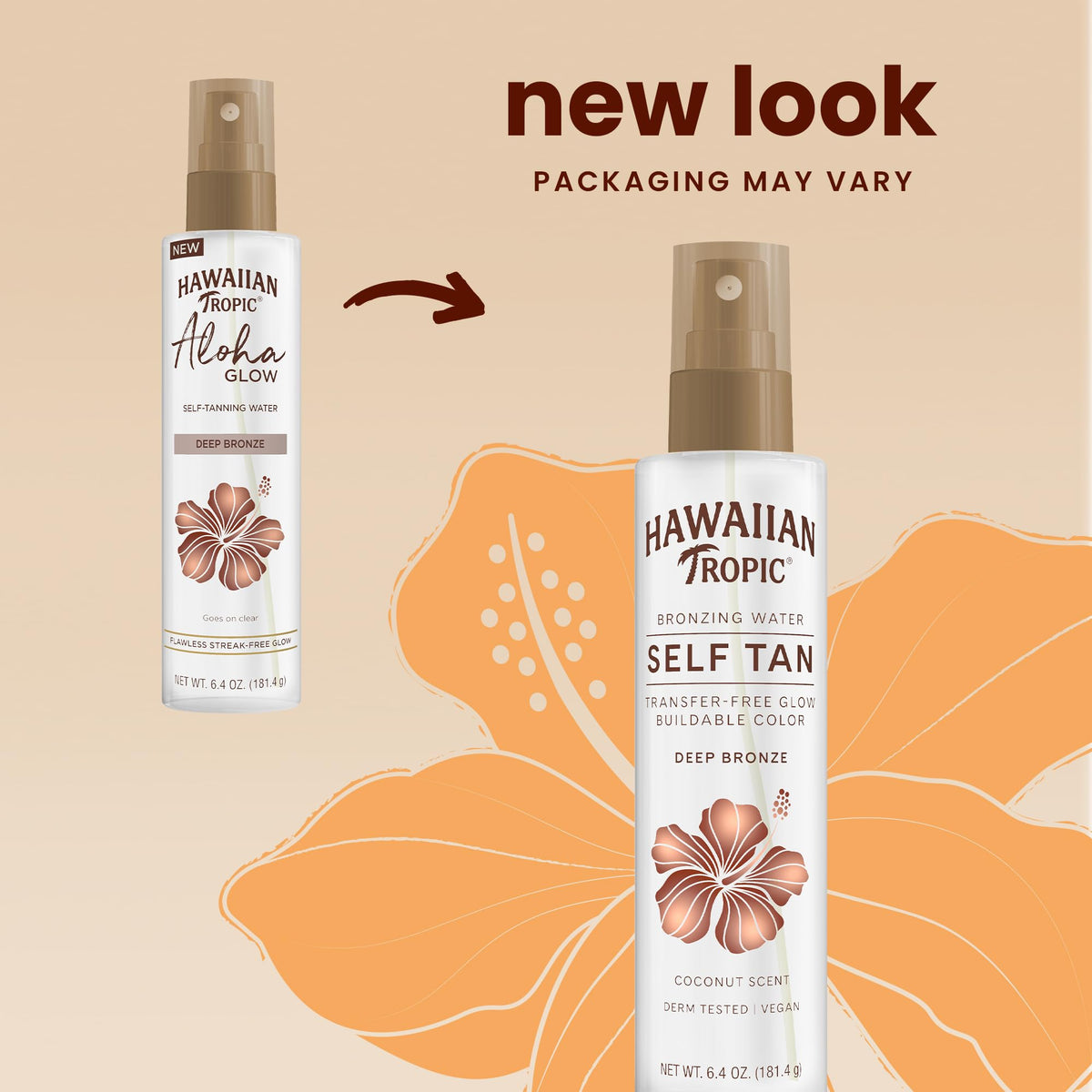 Hawaiian Tropic spray nozzle closeup demonstrating fine mist for even coverage benefit