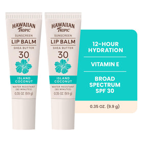 Hawaiian Tropic close-up of balm texture showing smooth, hydrating sheen