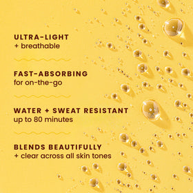 Hawaiian Tropic texture mist on skin closeup showing lightweight feel