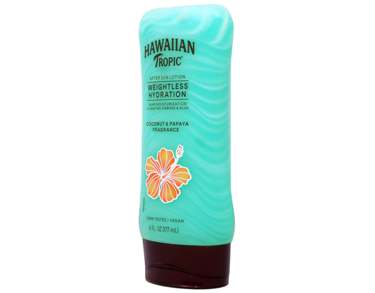 Hawaiian Tropic application texture on skin absorbing quickly and cooling