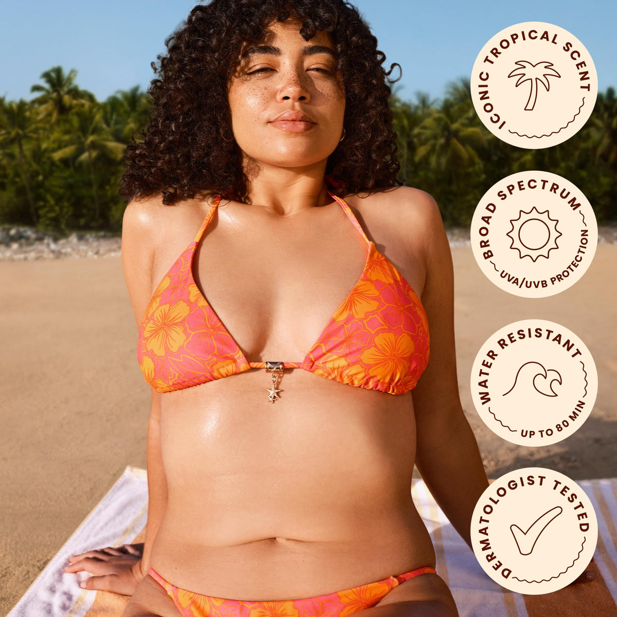 Hawaiian Tropic two bottles side by side for convenient dual supply