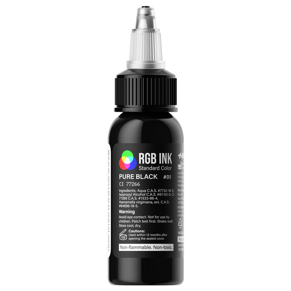 HAWINK texture close-up of pure black pigment demonstrating smooth pigment dispersion