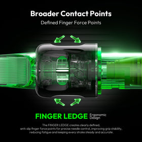 HAWINK black transparent silicone handle close-up for secure grip