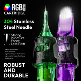 HAWINK close-up of needle cartridge tips demonstrating precise sharpness benefit
