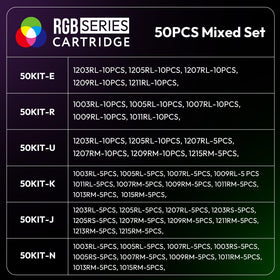 HAWINK arranged cartridges showing size range for quick visual selection benefit